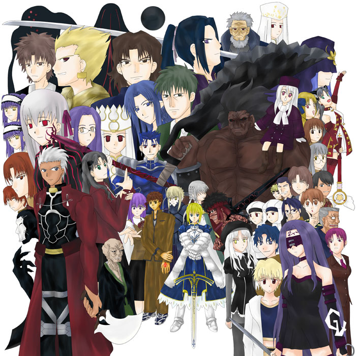 Fate Stay Nightとfate Hollow Ataraxiaより ほぼ全キャラ集合絵